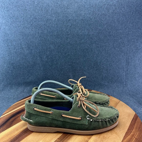 Sperry Top-Sider Other - Sperry Top-Sider Mens 7.5M Olive Green Corduroy Boat Shoes 10509851 Loafers